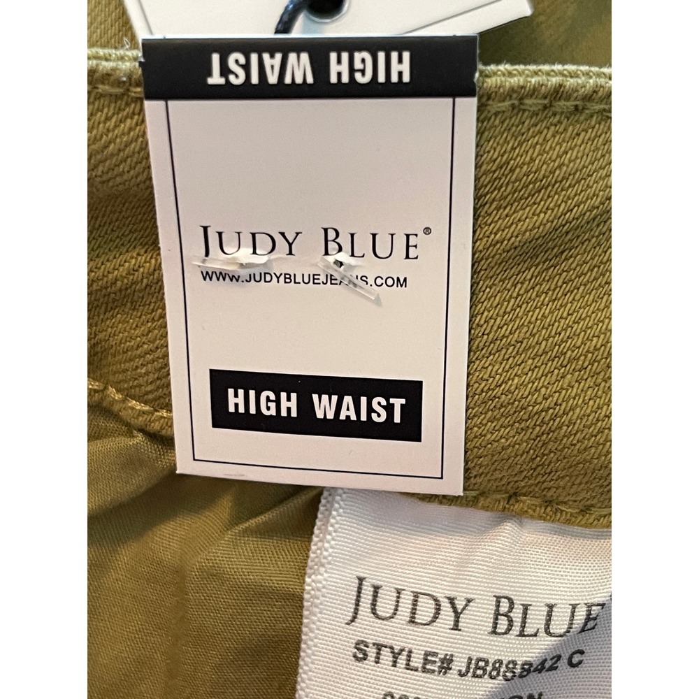 Judy Blue 16W High Waste Garment Dyed Matcha Straight Leg Cargo Pants NWT - Picture 3 of 16